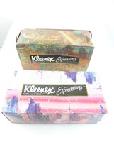 Vintage Kleenex Expressions White Facial Tissue Lot Of 2 - £38.88 GBP