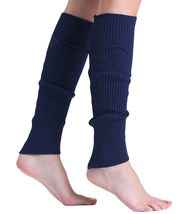 AWS/American Made Navy Blue Leg Warmers for Women 80s Party Dance Yoga 1 Pair - £7.88 GBP