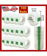 100 Roll Small Clear Transparent Tape Dispenser Refills 3/4&quot; x 1000&quot; Who... - $39.59