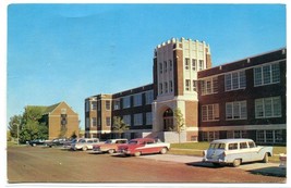 Montana State University Northern College Admin Cars Havre MT 1963 postcard - £5.00 GBP