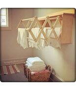 LARGE DRYING RACK 35&quot; WALL UNIT SHELF - Handmade Maple Laundry Room Stor... - $239.99