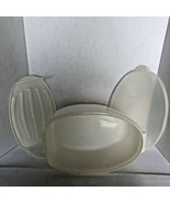 TUPPERWARE 3 PC FLAVOR SAVOR ROAST TURKEY CHICKEN HAM KEEPER #487 Read V... - £11.84 GBP