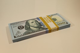 50,000$ FULL PRINT Realistic Prop Money Fake 100 Dollar Bills REAL CASH Replica  - £25.46 GBP
