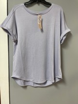 Como Vintage  Women&#39;s Short Sleeve Terry T-Shirt, Heather Purple, NEW - £11.79 GBP