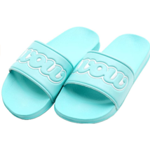 Womens girls kid slides sandals 6-6.5 aqua non slip shower beach pool wear - £7.47 GBP