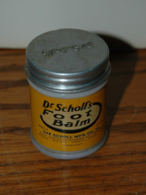 Vintage Dr Scholls White Milk Glass Jar Foot Balm  1934 Metal Lid - £14.32 GBP