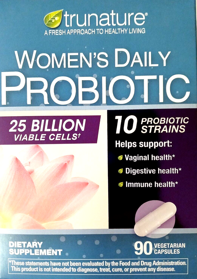 Trunature Women&#39;s Daily Probiotic (25 Billion Cells) 90 Caps  EXP 06/2026 - $28.50