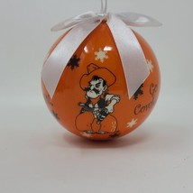 Oklahoma State University Ornament Christmas Ball Lot of 3 Orange Cowboys - £30.14 GBP
