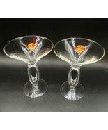 Hard Rock Cafe Martini Glass Honolulu Hawaii Set 2 Split Stem - £18.67 GBP