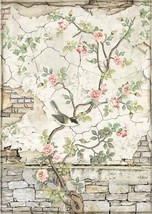 Stamperia Rice Paper Sheet A4-Little Bird On Branch - $7.33