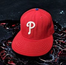 Philadelphia Phillies Hat Cap Fitted Men Scarlet Cooperstown AC New Era 59Fifty - £35.03 GBP