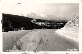 Alaska Highway Beautiful Snow Covered Landscape Mountains RPPC Postcard Y18 - £7.15 GBP