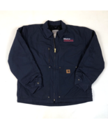 Carhartt Mens 378-20 Duck Canvas Quilt Lined Blue Jacket Maine Trailer L... - $95.06 CAD