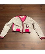 Lands End Puppy Crop Lightweight Cardigan Sweater Girls Size Medium - $6.24