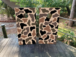 Waterproof Cornhole Wraps / Camouflage / Black / Brown / Camo / Laminated - $85.00