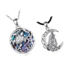 Sterling Silver Turtle Necklace Abalone Shell Jewelry - $124.57