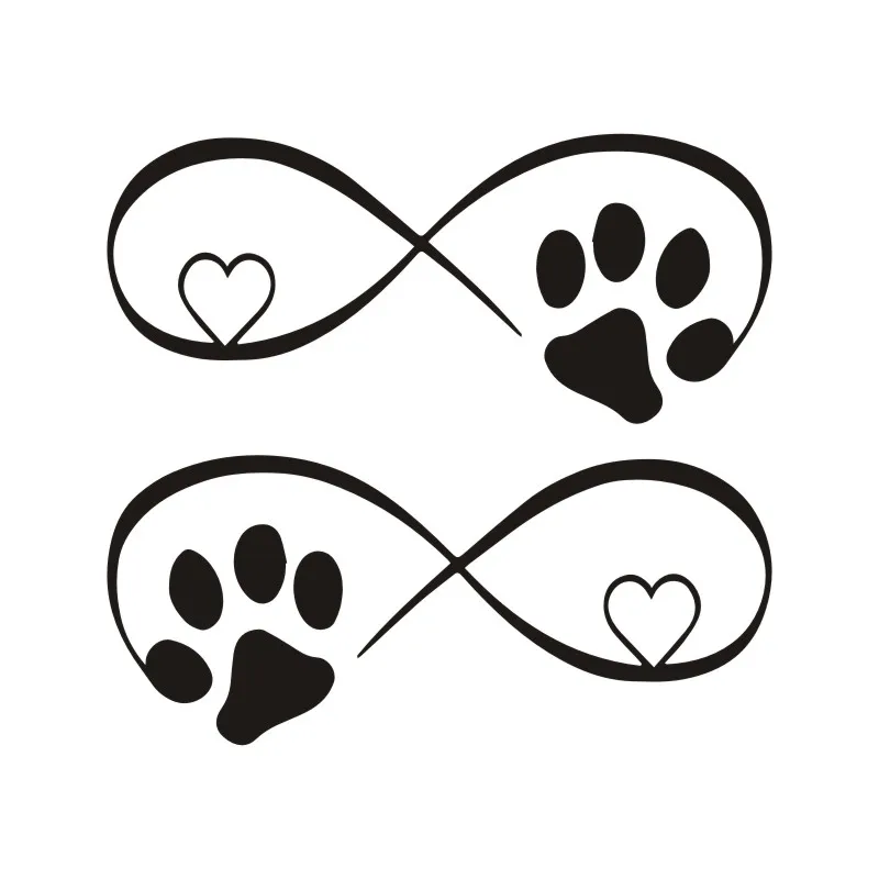 Car Stickers 17.8CM*7.7CM Dog Cat Paw Love Car Motorcycles Stickers 3D Reflectiv - £56.98 GBP