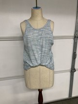 Athleta Tank Top Knot Front Blue size Medium Yoga Comfort Exercise - $10.40