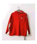 Harley Davidson Womens Sz L Pullover Sweater Hooded Fleece Seattle Red - $24.99