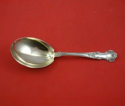 Cambridge by Gorham Sterling Silver Berry Spoon Light Gold Wash 9&quot; Serving - £150.05 GBP