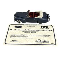VTG 1941 Lincoln Continental Convertible 1/43 Danbury Mint Minichamps COA - €36,49 EUR