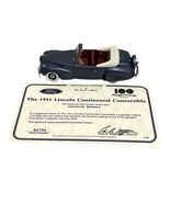 VTG 1941 Lincoln Continental Convertible 1/43 Danbury Mint Minichamps COA - €36,49 EUR