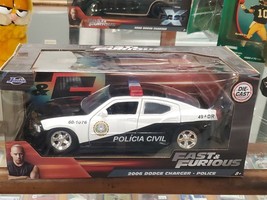 NEW SEALED Jada Fast X 1:24 2006 Dodge Charger Diecast Police Car Dom Vi... - $29.69