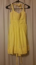 Trixxi - Yellow Cotton Halter Dress Juniors Size 7   B21/ - £6.88 GBP