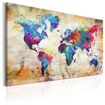HD World Map Wall Picture Painting Living Room Decoration Mural - $5.83+