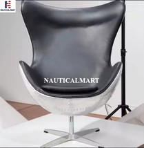 NauticalMart Aviator Spitfire Chair - Silver Aluminium Black Faux Letter - £1,514.48 GBP