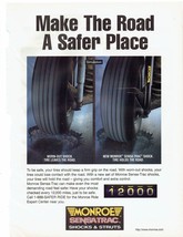 90&#39;s Monroe Sena-trac Shocks Struts Print Ad 8.5&quot; x 11&quot; - £14.45 GBP