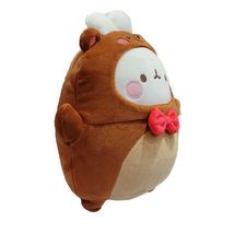 Molang Animal Friends Mochi Stuffed Animal Plush Doll Korean Toy (Bear) image 3