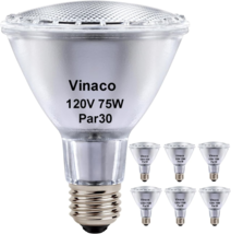 Vinaco PAR30 Long Neck 75W, 6 Pack High Output PAR30 Halogen Flood Light... - $49.99