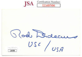 Rod Dedeaux signed 3X5 Index Card USC/USA- JSA #LL60506 (USC Trojans/Coa... - $37.95