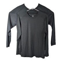 Womens Blank Black Long Sleeve Tee Shirts Large Plain Lightweight - $31.71