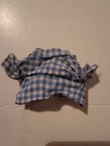 Vintage Barbie Ken Skipper Doll Accessory Clothing Blue White Check Shir... - $9.59