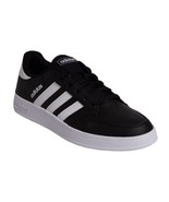adidas Men&#39;s Court Shoe Lace Closure TPU 3-stripes Textile lining Black ... - $53.23 CAD