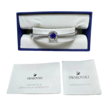 Swarovski Crystal Blue Sparkling Dance Collection Rhodium Plated White B... - £117.68 GBP