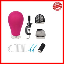 Lightweight 22 Inch Pink Wig Display Head with Mannequin Stand - Travel ... - $34.64