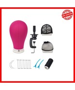 Lightweight 22 Inch Pink Wig Display Head with Mannequin Stand - Travel ... - $34.64