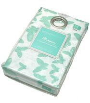 Regency Heights Panel 50" x 63" Mint Green White Mariposa Butterfly Pattern - $18.78