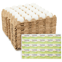 18X Egg Cartons For 30 Chicken Eggs, Reusable Brown Paper Containers Wit... - £36.13 GBP