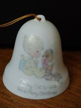 Precious Moments Coming Out To Wish You A Merry Christmas Bell - $5.00