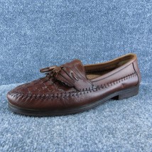Giorgio Brutini Tassled Men Loafer Shoes Brown Leather Slip On Size 9.5 ... - $29.69