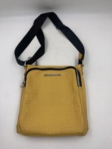 Steve Madden Crossbody Bag Yellow and Black Pebbled Leather Feel Stamped... - $23.38