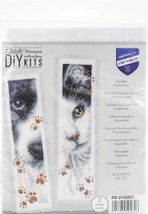 Vervaco Counted Cross Stitch Kit 2.5&quot;X8&quot; 2/Pkg-Dog &amp; Cat Bookmarks On Aida (14 C - £18.22 GBP