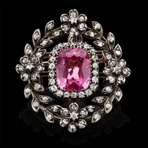 925 Sterling Silver 1 ct Diamond 6 ct Ruby - £140.50 GBP