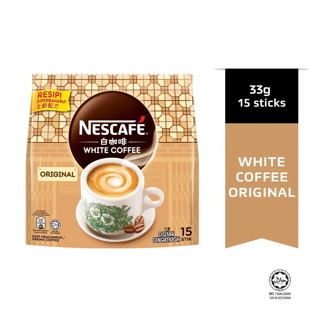 Nescafe White Coffee Original 15 sticks Malaysia Coffee DHL EXPRESS - $43.80