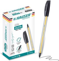 Hauser Alfa Tricone Black Ballpoint Pens 25 Pc, 1.00 Mm Bold Pens, Back To - £28.61 GBP