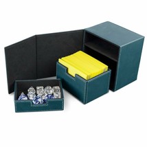 BCW Teal Leatherette Deck Box Vault LX Hold 100 Sleeved - £16.48 GBP